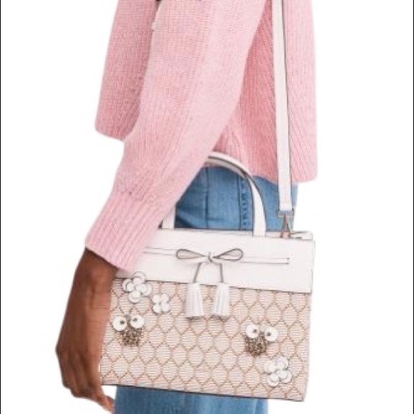 Kate Spade Hayes Bee Embellished Satchel - Picture 1 of 8